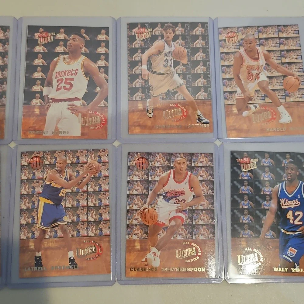 1992-93 Ultra All-Rookies Basketball Complete Insert Set (1-10): Shaq, Sprewell+